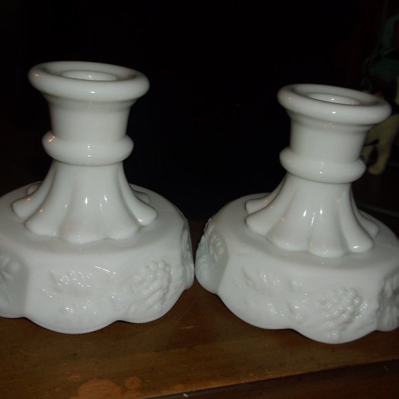 Westmoreland Accents Vintage Westmoreland Milk Glass Candle Holders
